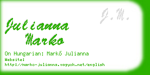julianna marko business card